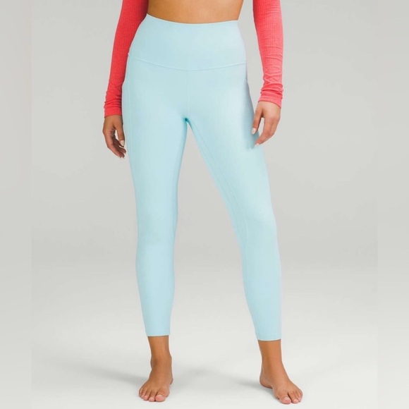Lululemon High Rise Align Leggings in Light Teal Blue High-Waisted Size 6 EUC - Picture 1 of 10